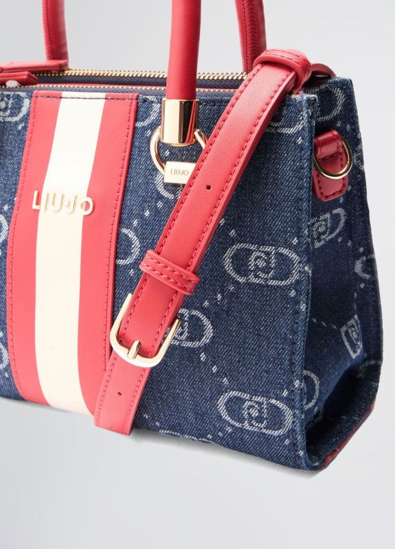 Liu Jo handtas jeans (AA5008D3200 satchel blu denim) - Stiletto Schoenen (Oudenaarde)