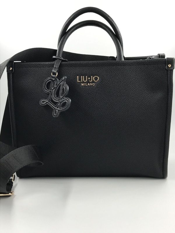 Liu Jo handtas nero (AF6206ES039 22222 ecs M tote nero) - Stiletto Schoenen (Oudenaarde)