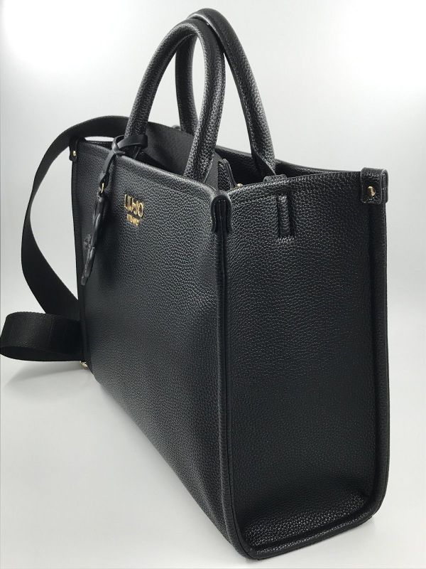 Liu Jo handtas nero (AF6206ES039 22222 ecs M tote nero) - Stiletto Schoenen (Oudenaarde)