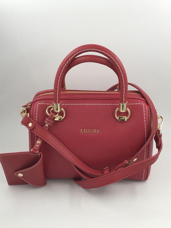 Liu Jo handtas rood (AA55160E0058 satchel rosso pompeiano) - Stiletto Schoenen (Oudenaarde)