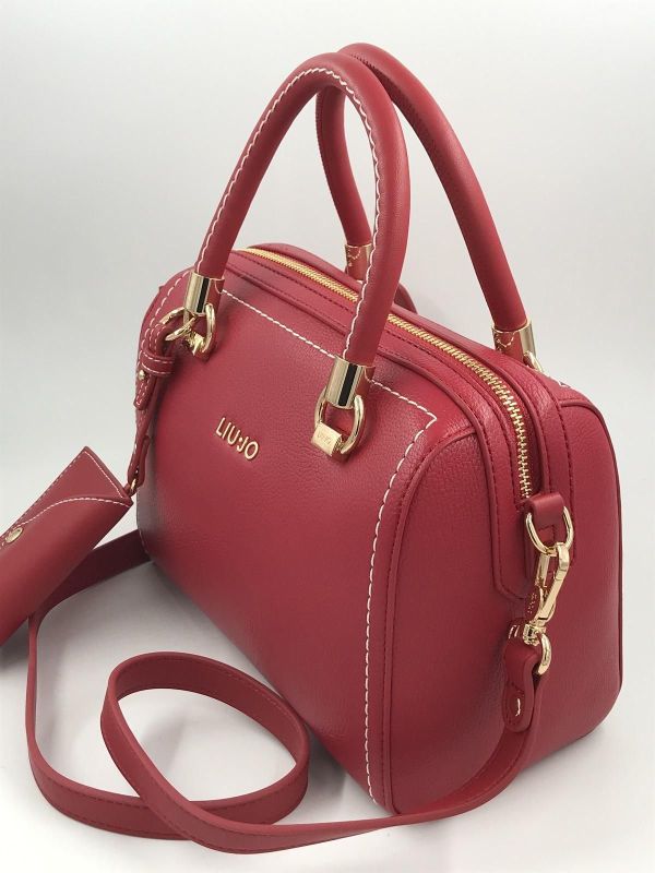 Liu Jo handtas rood (AA55160E0058 satchel rosso pompeiano) - Stiletto Schoenen (Oudenaarde)