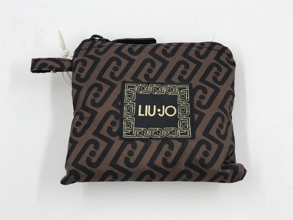 Liu Jo hoed zwart/bruin (2xx018T0300 U9107 cloche stampata st.logo/nero) - Stiletto Schoenen (Oudenaarde)