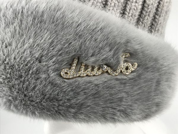 Liu Jo muts beige (2F5044M0300 beanie con flake fur grigio) - Stiletto Schoenen (Oudenaarde)