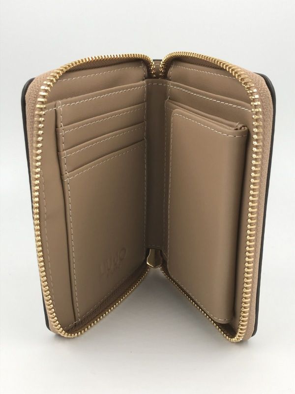 Liu Jo portefeuille ecru (AA6156E1118 zip around naturale/dk cipria) - Stiletto Schoenen (Oudenaarde)