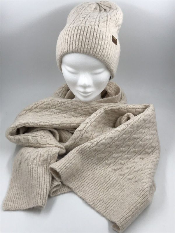 Liu Jo set sjaal+muts (2F6001MA29S 00192 set sciarpa beanie burro) - Stiletto Schoenen (Oudenaarde)