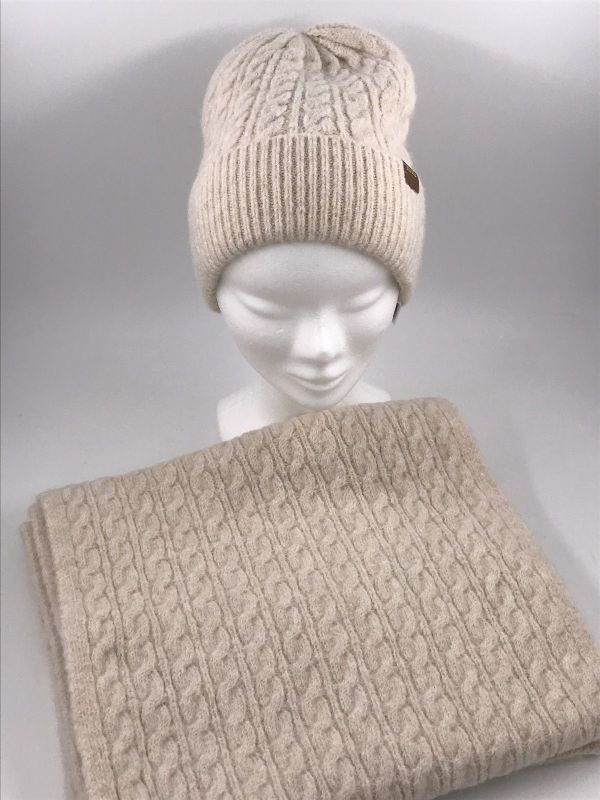 Liu Jo set sjaal+muts (2F6001MA29S 00192 set sciarpa beanie burro) - Stiletto Schoenen (Oudenaarde)