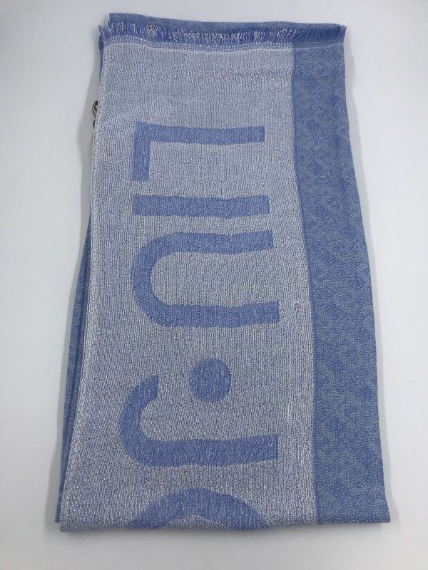 Liu Jo sjaal foulard blu bonnet (2A5004T0300 stola jacquard logo blu) - Stiletto Schoenen (Oudenaarde)