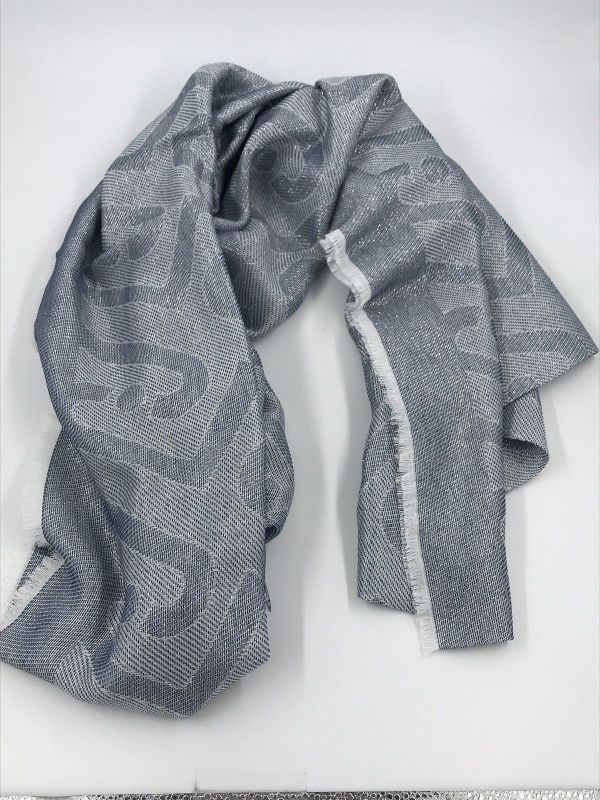 Liu Jo sjaal jeans blauw (2A6019T0300 stola EFF denim logo chain) - Stiletto Schoenen (Oudenaarde)