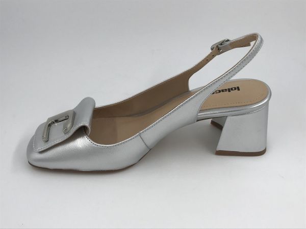 Lola C dam dec/sand led metallic zilver (082Z19BK-V25 metallic plata) - Stiletto Schoenen (Oudenaarde)