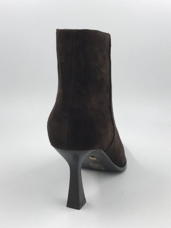 Lola C dam Klaars suède bruin (023T30BK-S-I26 chocolate) - Stiletto Schoenen (Oudenaarde)