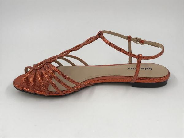 Lola C dam sand led metallic oranje (145Z51BK whisper leather naranja) - Stiletto Schoenen (Oudenaarde)
