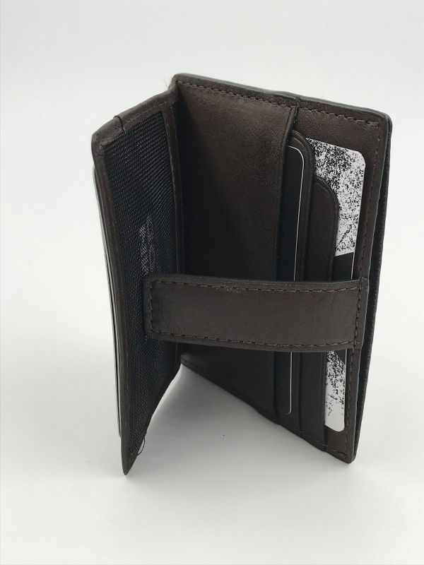 Maverick brown lea creditcard holder RFI (mavmb05203 brown lea creditcard holder RFID with tab) - Stiletto Schoenen (Oudenaarde)
