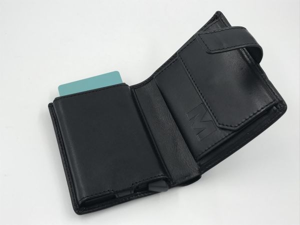 Maverick cardprotector zwart (mavab06301 all black led cardprotector compact RIFD) - Stiletto Schoenen (Oudenaarde)