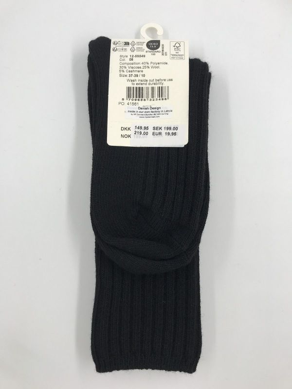 mp Denmark bess long socks zwart (59549 color 08 bess long socks) - Stiletto Schoenen (Oudenaarde)