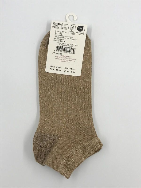 mp Denmark zoë glitter sneaker socks tan (12-77721-162) - Stiletto Schoenen (Oudenaarde)