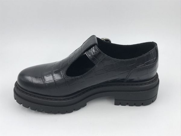 NG dam gesp led croc zwart (I411415D 100 zeus nero) - Stiletto Schoenen (Oudenaarde)