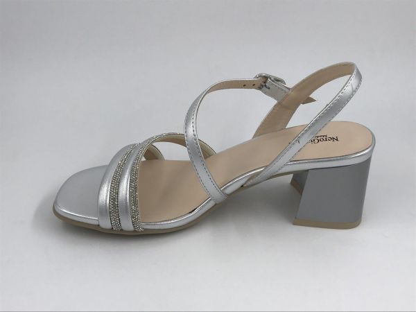NG dam sand led metallic zilver (E513280D 700) - Stiletto Schoenen (Oudenaarde)