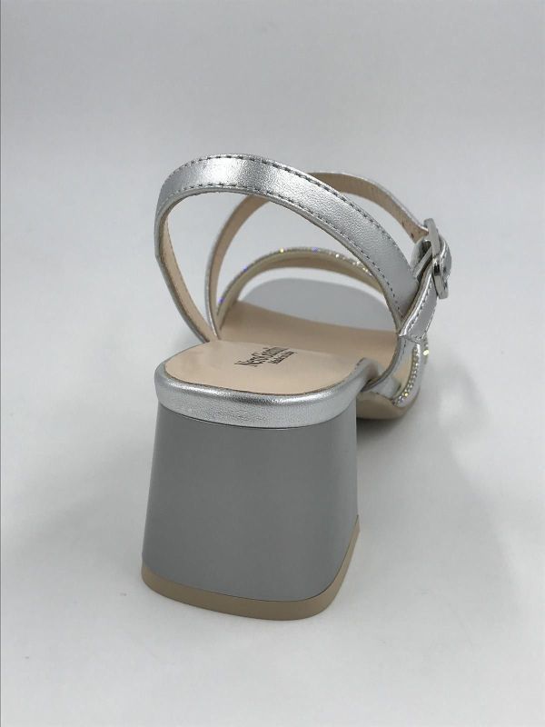 NG dam sand led metallic zilver (E513280D 700) - Stiletto Schoenen (Oudenaarde)