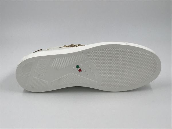 NG dam sneaker led wit/cognac (E115282D) - Stiletto Schoenen (Oudenaarde)