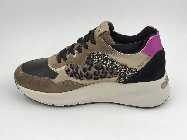 NG dam sneaker suède multi leop (I411531D 442 velour mou guanto nero lami) - Stiletto Schoenen (Oudenaarde)