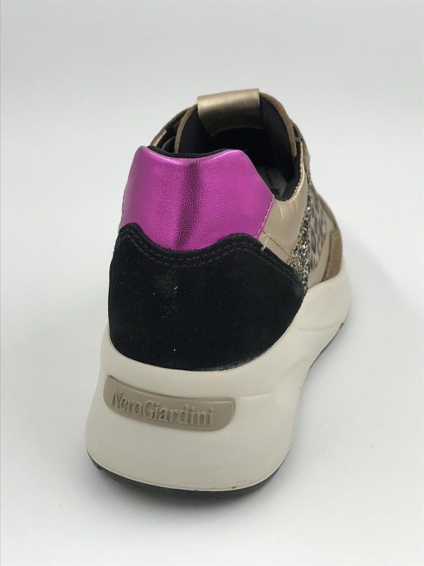 NG dam sneaker suède multi leop (I411531D 442 velour mou guanto nero lami) - Stiletto Schoenen (Oudenaarde)