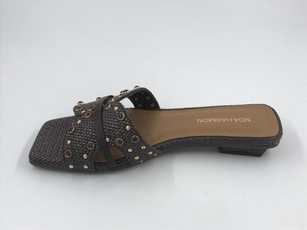 Noa Harm dam slipper bruin (10250 55) - Stiletto Schoenen (Oudenaarde)