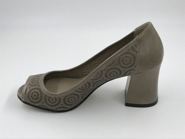 Noë dam Peeptoe led taupe (NI423024) - Stiletto Schoenen (Oudenaarde)