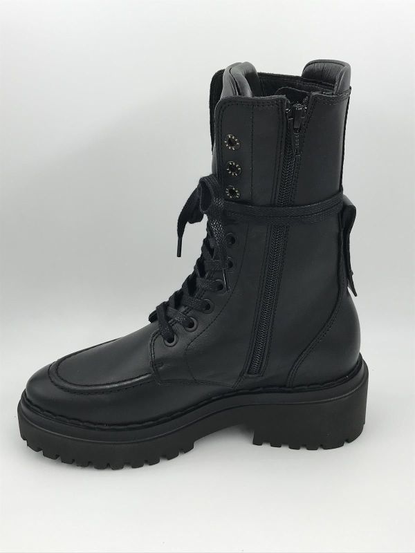 nubikk dam bot led zwart (21040800 fae aubine black leather) - Stiletto Schoenen (Oudenaarde)