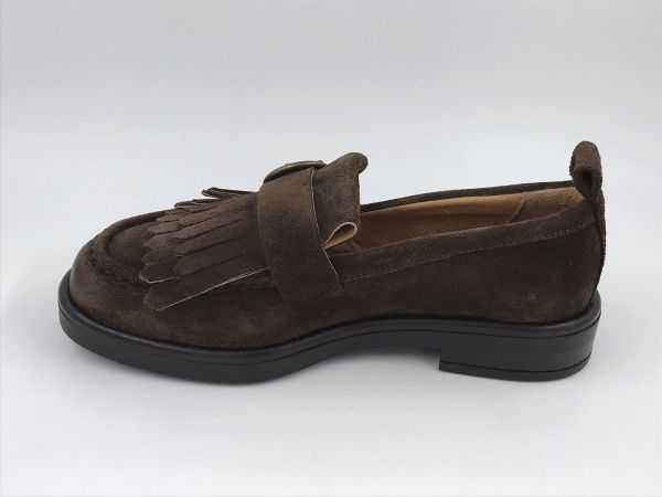 Pavement dam moc suède bruin (matilda 23381 ) - Stiletto Schoenen (Oudenaarde)