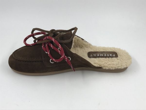 Pavement dam slipper suède brown (yasma lace 26.190 brown suède 347) - Stiletto Schoenen (Oudenaarde)