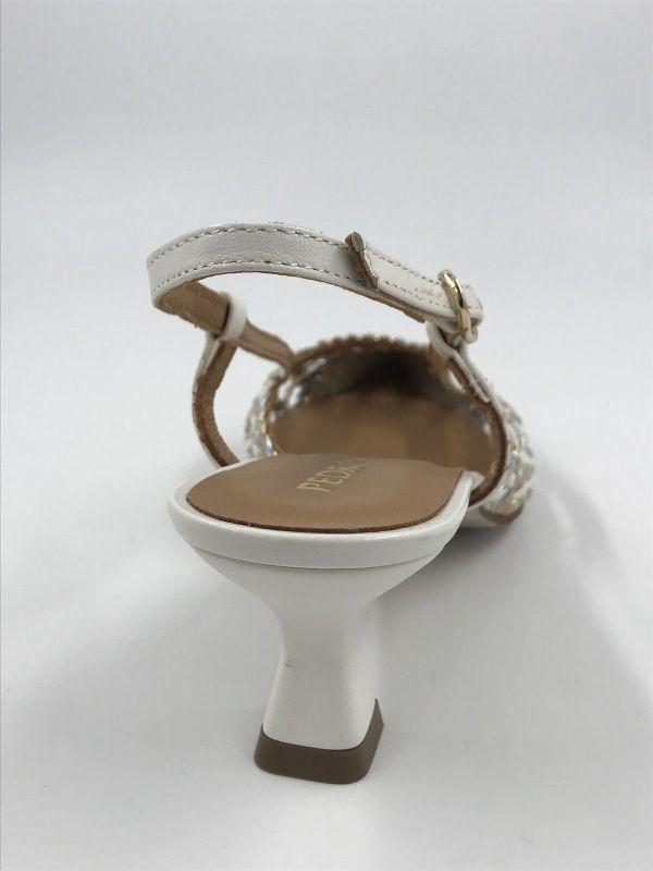 Pedro Miralles dec/sand led tressé wit/b (18635) - Stiletto Schoenen (Oudenaarde)