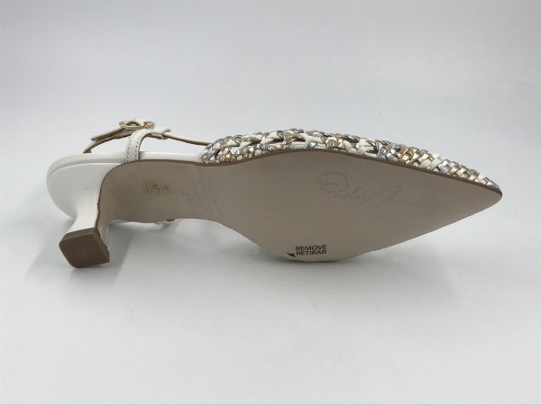 Pedro Miralles dec/sand led tressé wit/b (18635) - Stiletto Schoenen (Oudenaarde)
