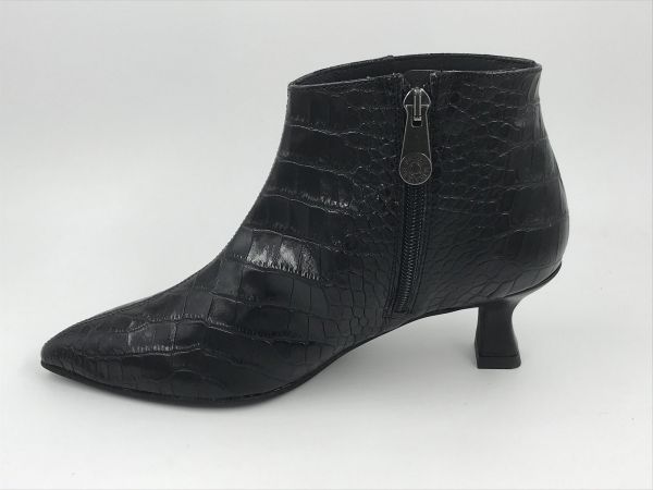 Pedro Miralles Klaars led croco zwart (24395) - Stiletto Schoenen (Oudenaarde)