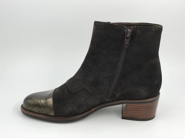 Pert dam Klaars suède bruin (242W32780D2 patron bronzo faraon testa) - Stiletto Schoenen (Oudenaarde)