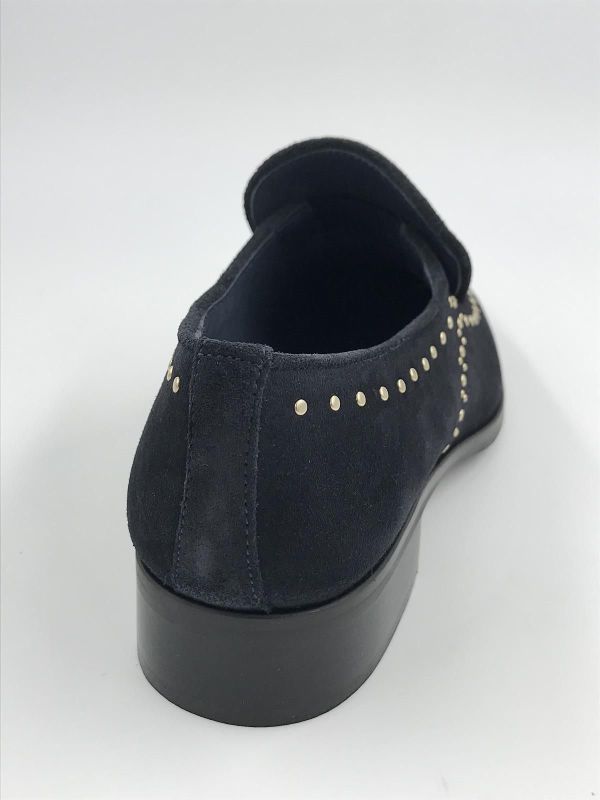 Pert dam moc suède studs blauw (242W32741D3 faraon pasific) - Stiletto Schoenen (Oudenaarde)