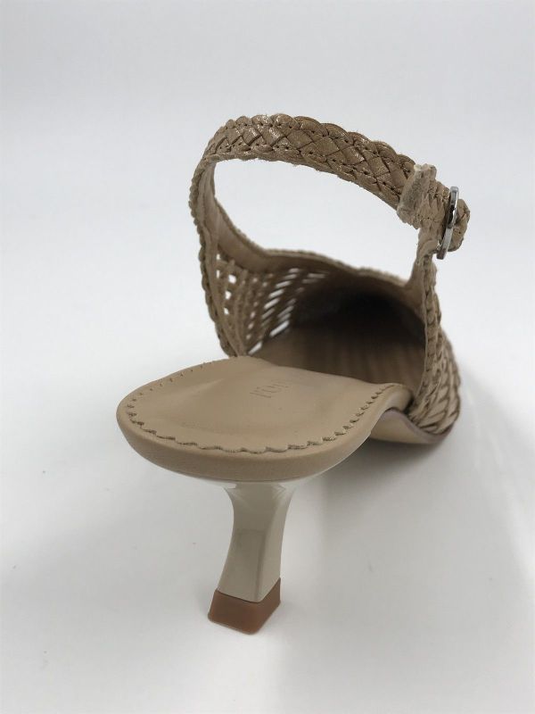 PQ dam dec/sand led tressé taupe (11953.000 trz taupe) - Stiletto Schoenen (Oudenaarde)