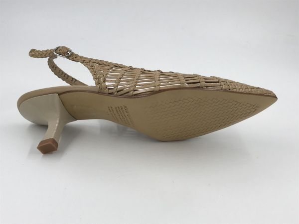 PQ dam dec/sand led tressé taupe (11953.000 trz taupe) - Stiletto Schoenen (Oudenaarde)