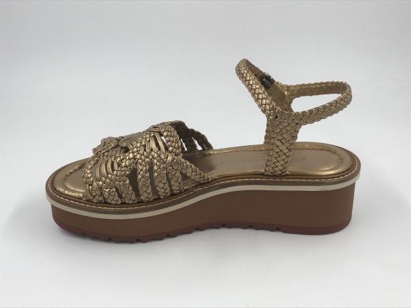 PQ dam sand led tressé brons (12110.000 oassi metal  dongola oassi) - Stiletto Schoenen (Oudenaarde)
