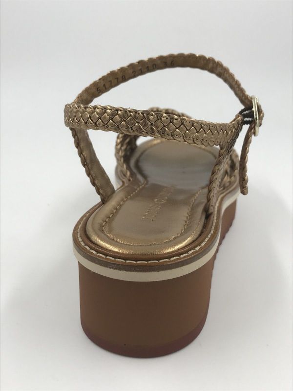 PQ dam sand led tressé brons (12110.000 oassi metal  dongola oassi) - Stiletto Schoenen (Oudenaarde)