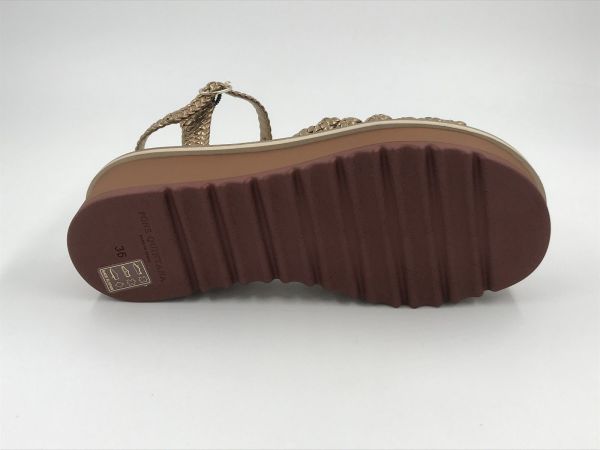 PQ dam sand led tressé brons (12110.000 oassi metal  dongola oassi) - Stiletto Schoenen (Oudenaarde)