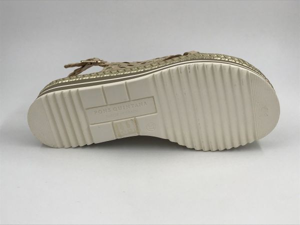 PQ dam sand led tressé ivory (11520.S00 milan G501 ivory) - Stiletto Schoenen (Oudenaarde)