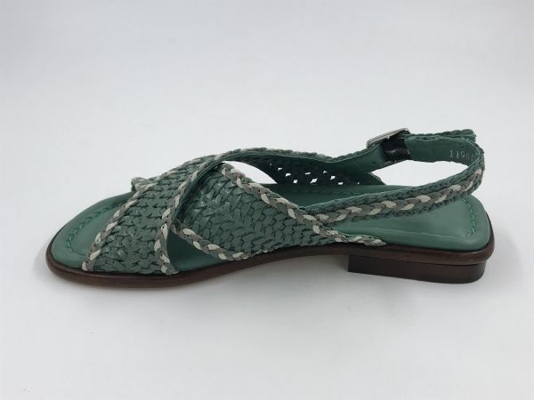 PQ dam sand led tressé mint groen (11965.000 trz petrol) - Stiletto Schoenen (Oudenaarde)