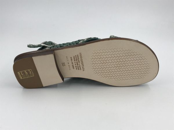 PQ dam sand led tressé mint groen (11965.000 trz petrol) - Stiletto Schoenen (Oudenaarde)