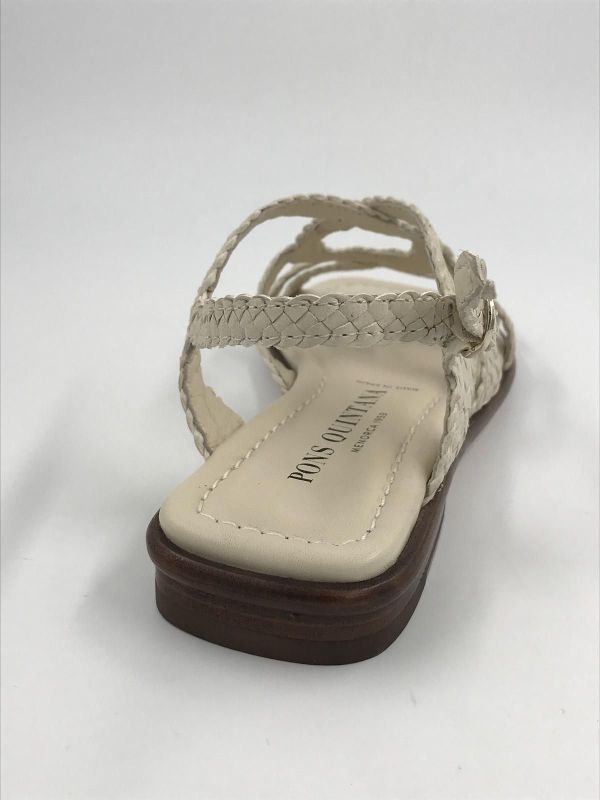 PQ dam sand led tressé offwhite (11237.000 tina w042 salinas wet trenzado) - Stiletto Schoenen (Oudenaarde)