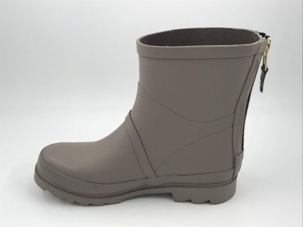 Rain dam Klaars rubber grijs (short warm grey zip) - Stiletto Schoenen (Oudenaarde)