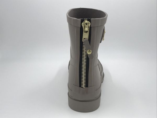 Rain dam Klaars rubber grijs (short warm grey zip) - Stiletto Schoenen (Oudenaarde)