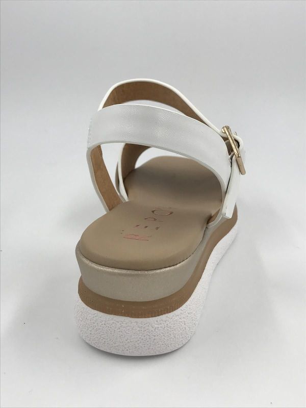 Repo dam sand sleehak wit (10218 bianco + platino) - Stiletto Schoenen (Oudenaarde)