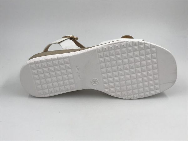 Repo dam sand sleehak wit (10218 bianco + platino) - Stiletto Schoenen (Oudenaarde)