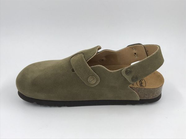 Scholl dam sand suède khaki (fae backstrap F32417 1147 sue khaki) - Stiletto Schoenen (Oudenaarde)