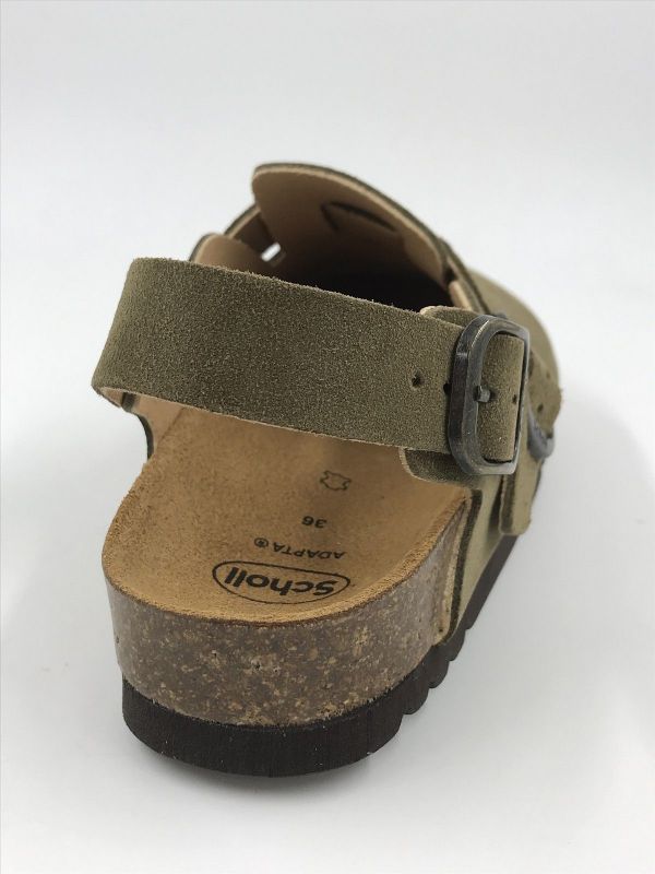 Scholl dam sand suède khaki (fae backstrap F32417 1147 sue khaki) - Stiletto Schoenen (Oudenaarde)